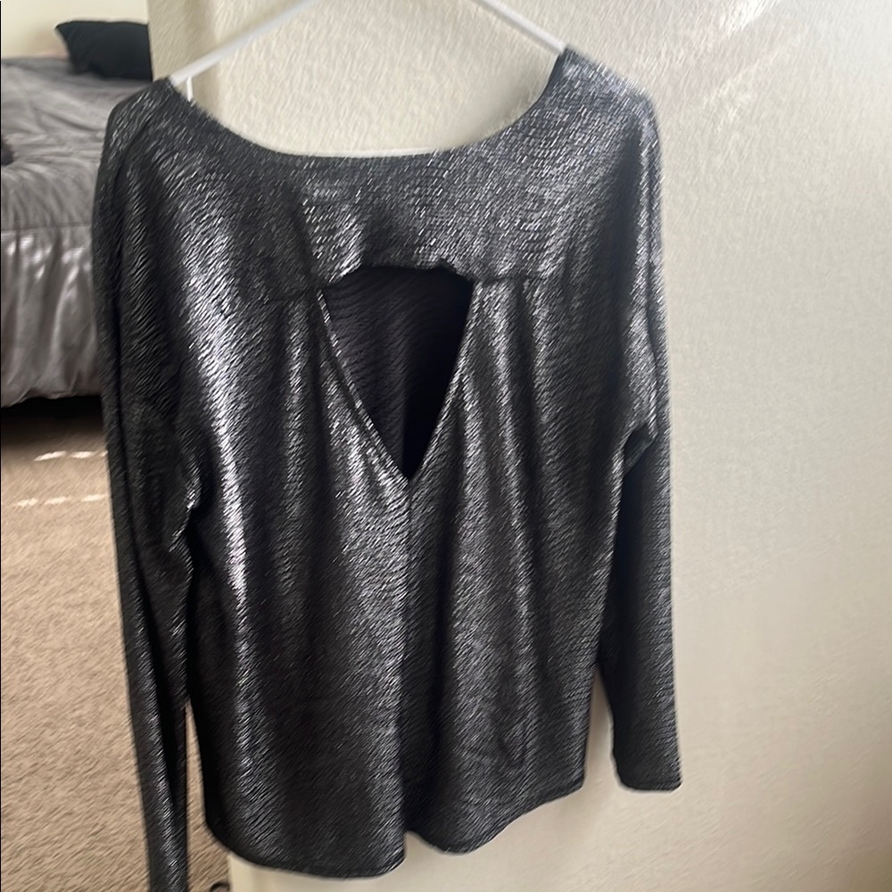 Bcbgeneration Black Metallic Blouse - image 4